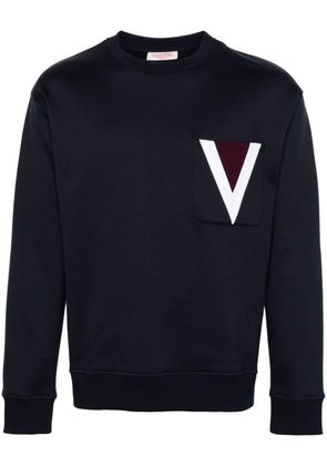 Valentino Garavani VLogo cotton blend sweatshirt - Blue
