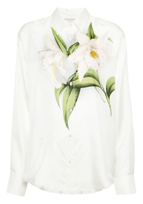 Pierre-Louis Mascia floral-print silk shirt - White