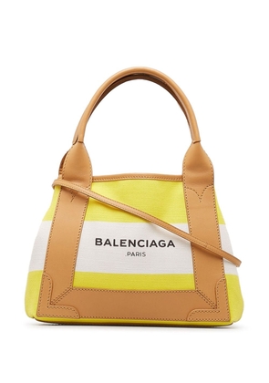 Balenciaga Pre-Owned 2016 mini Navy Cabas two-way bag - Yellow