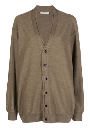 LEMAIRE wool-blend V-neck cardigan - Brown