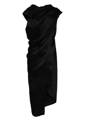 Issey Miyake enveloping draped dress - Black
