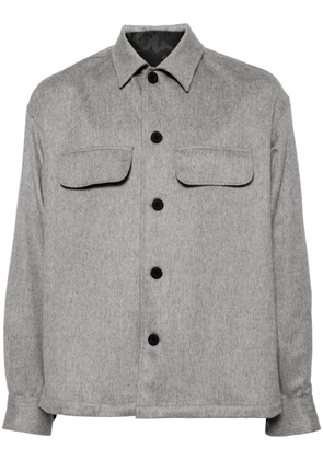 Kiton felted cashmere-blend shirt - Grey