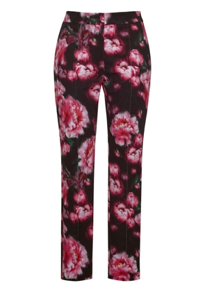 Adam Lippes Daphne floral-print trousers - Black