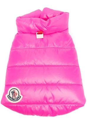 Moncler x Poldo logo-patch padded pet jacket - Pink