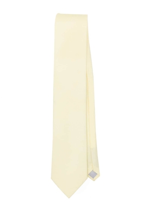 FURSAC pointed-tip silk tie - Yellow