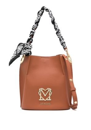 Love Moschino logo-lettering shoulder bag - Brown