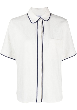 La Seine & Moi Suki linen-blend shirt - White