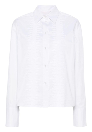 Genny sequin-embellished poplin shirt - White