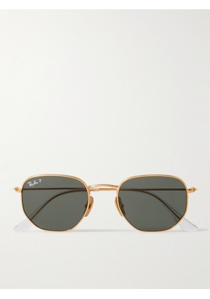 Ray-Ban - Hexagonal-Frame Gold-Tone Sunglasses - Men - Gold