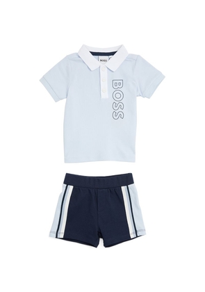 Boss Kidswear Polo Shirt And Shorts Set (3-18 Months)