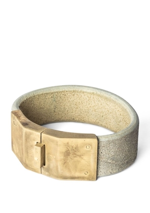 Parts Of Four Leather Box Lock Bangle
