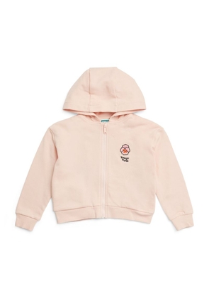 Kenzo Kids Cotton Floral Embroidered Zip-Up Hoodie (2-14 Years)