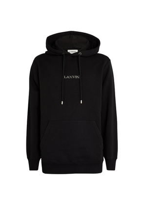 Lanvin Oversized Embroidered Logo Hoodie