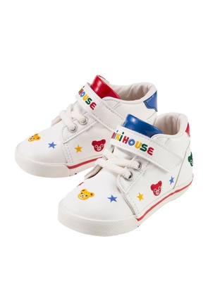 Miki House Logo-Embroidered Sneakers