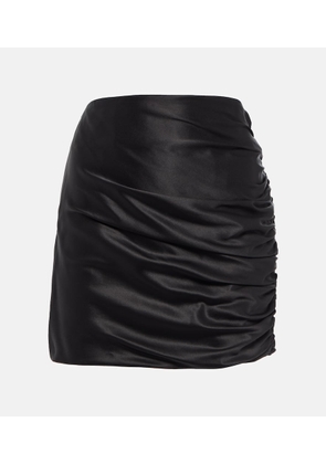 The Sei Ruched silk miniskirt