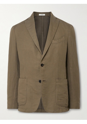 Boglioli - K-Jacket Unstructured Cotton and Linen-Blend Blazer - Men - Green - IT 46