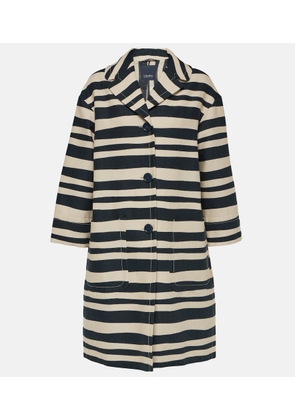 'S Max Mara Rania striped cotton-blend coat