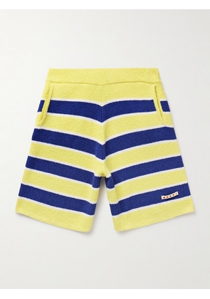 Marni - Straight-Leg Logo-Appliqued Striped Cotton-Blend Terry Shorts - Men - Yellow - IT 46