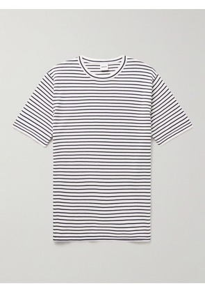 Aspesi - Striped Cotton, Silk and Linen-Blend T-Shirt - Men - Blue - IT 46