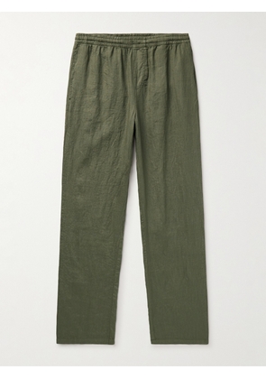 Aspesi - Ventura Straight-Leg Linen Trousers - Men - Green - XS