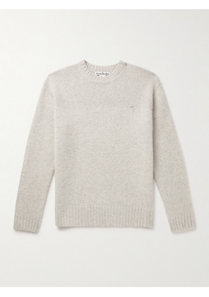 Acne Studios - Kowy Logo-Embroidered Shetland Wool Sweater - Men - Gray - XS