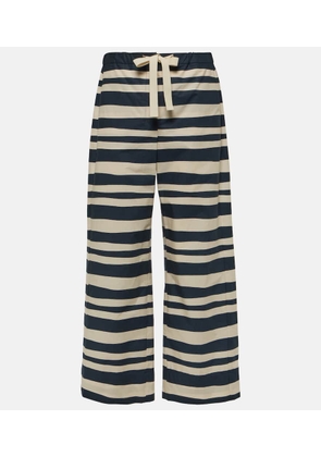 'S Max Mara Striped cotton poplin wide-leg pants