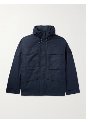 Stone Island - Ghost Logo-Appliquéd Cotton Hooded Jacket with Detachable Down Liner - Men - Blue - M