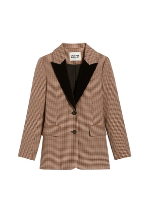 Checked suit jacket