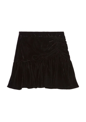 Velour short skirt