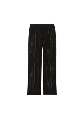 Trousers with rhinestones