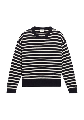 Two-tone stripy cashmere jumper