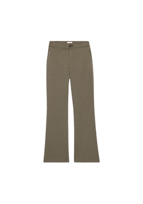 Straight-fit printed trousers