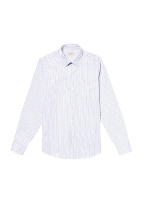 Cotton shirt with straight collar