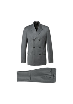 Wool fitted double-breasted suit
