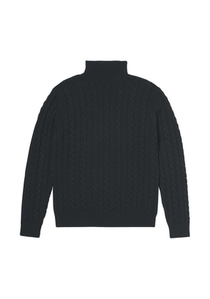 Wool cashmere cable-knit sweater