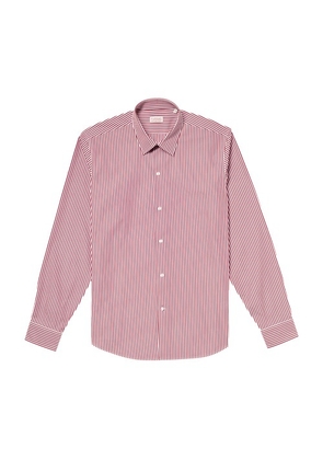 Cotton shirt with straight collar