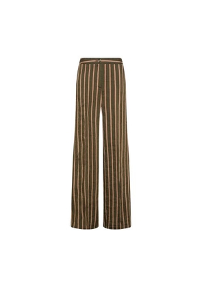 Candeo striped viscose linen pants