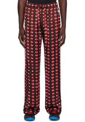 Wales Bonner Brown & Red Lubaina Himid Edition Snare Trousers