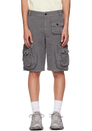 Heron Preston Gray Pocket Shorts