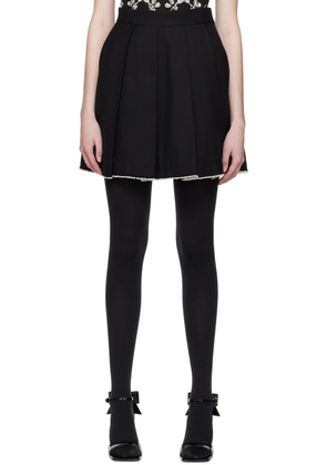 SHUSHU/TONG Black Pleated Miniskirt