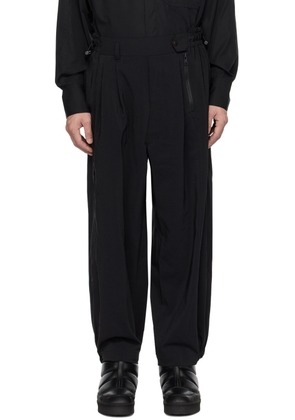 Y's Black Paneled Trousers