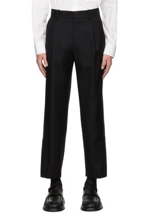 Solid Homme Black Vented Trousers