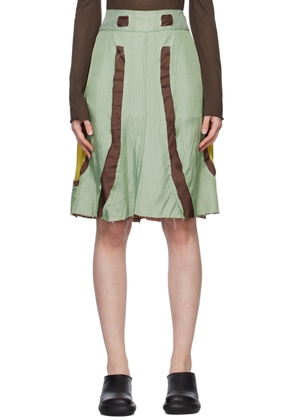 Edward Cuming Green Layered Midi Skirt