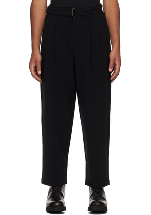 ATTACHMENT Black Belted Trousers