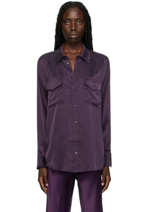 Silk Laundry Purple Boyfriend Shirt