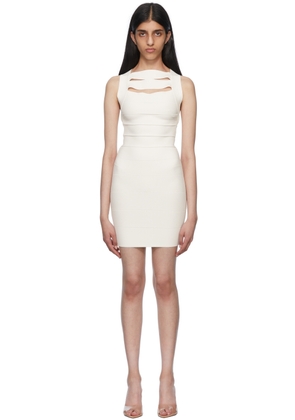 Herve Leger White Recycled Rayon Minidress