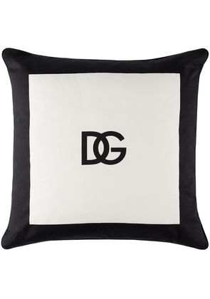 Dolce & Gabbana Black & White Small DG Logo Cushion