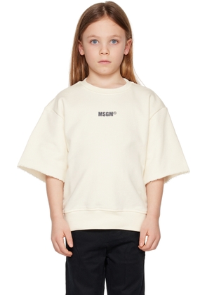 MSGM Kids Kids Off-White Printed Sweatshirt