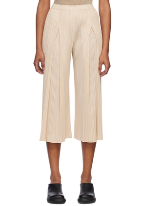 PLEATS PLEASE ISSEY MIYAKE Beige Monthly Colors April Trousers