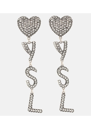 Saint Laurent YSL Heart embellished earrings